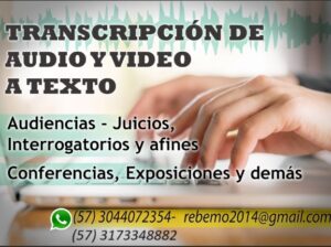 Transcripciones de audio a texto