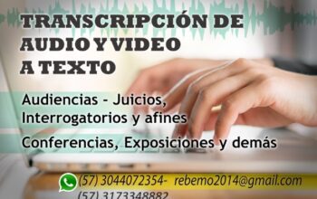 Transcripciones de audio a texto
