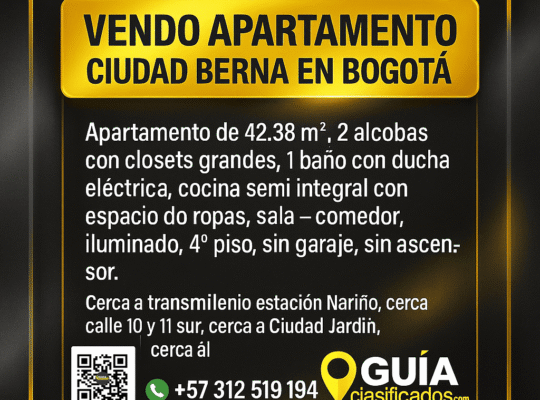 Vendo apartamento en Bogotá